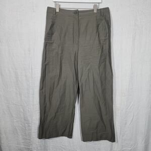 ZARA sz XXL olive green cotton sheeting pants ladies